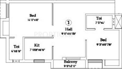 ML Maruthi Enclave (2BHK+2T (900 sq ft) 900 sq ft)