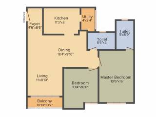Sristi Green Woods (2BHK+2T (1,200 sq ft) 1200 sq ft) Sristi Green Woods (2BHK+2T (1,200 sq ft) 1200 sq ft)