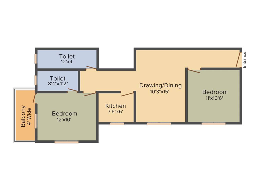 Realtech Nirman Titli 2BHK+2T (942 sq ft) Realtech Nirman Titli 2BHK+2T (942 sq ft)