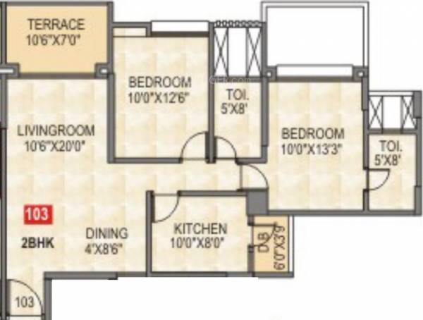 Trimurti Eternal Exotica (2BHK+2T (1,140 sq ft) 1140 sq ft)