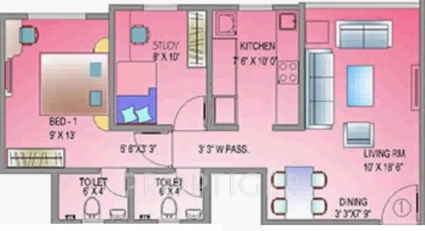 Chandak Harmony (2BHK+2T (925 sq ft) 925 sq ft)