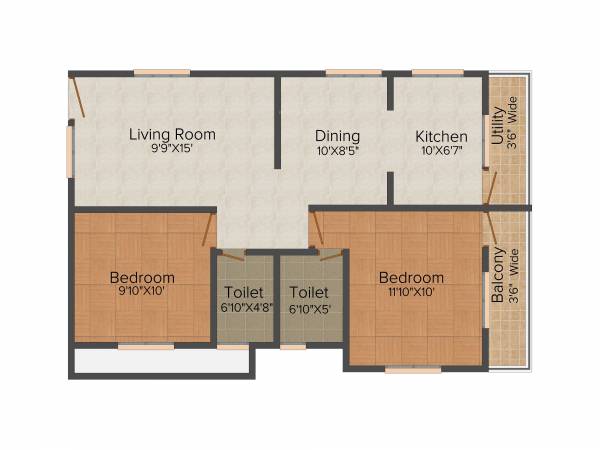 Vaastu Lavender (2BHK+2T (945 sq ft) 945 sq ft) Vaastu Lavender (2BHK+2T (945 sq ft) 945 sq ft)