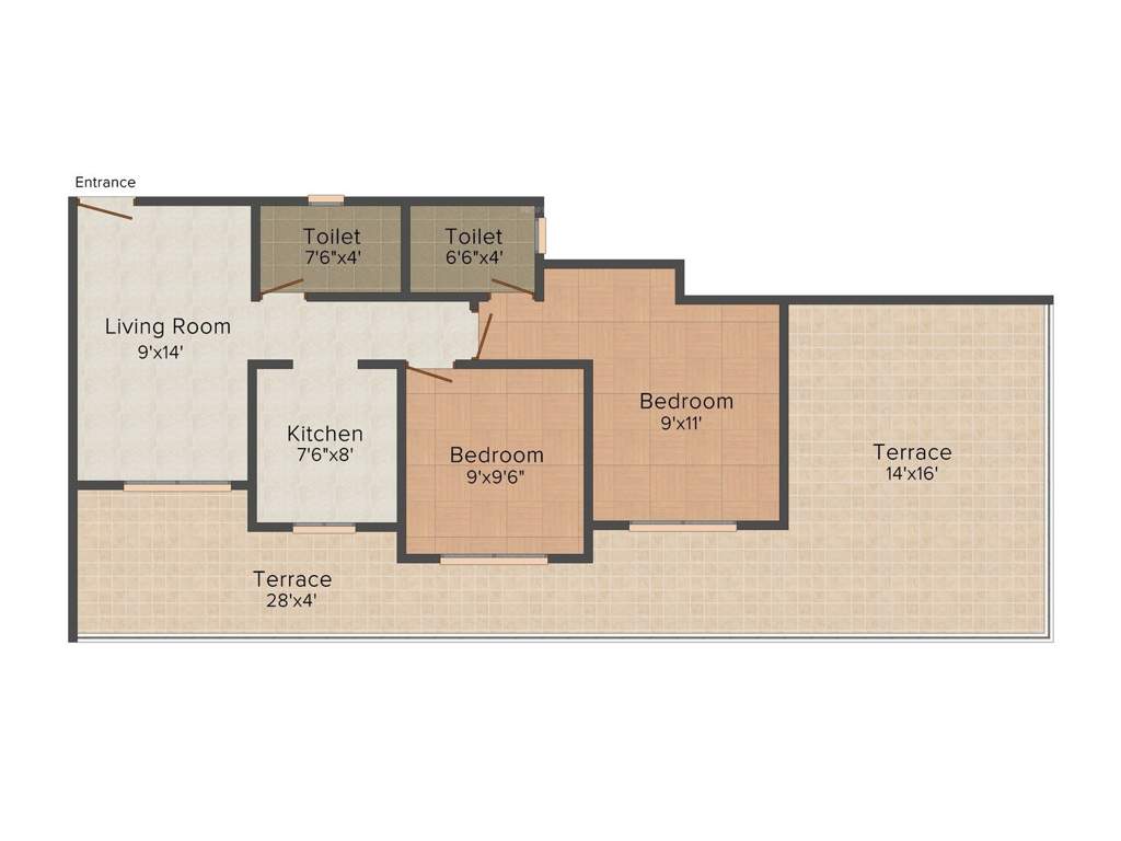 Tirupati Kasturi Vandana (2BHK+2T (850 sq ft) 850 sq ft)