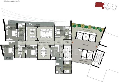 Unitech UGCC Burgundy (4BHK+5T (4,465 sq ft) + Servant Room 4465 sq ft)