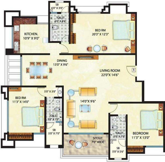 Nandivardhan Oasis Royale (3BHK+3T (1,657 sq ft) 1657 sq ft) Nandivardhan Oasis Royale (3BHK+3T (1,657 sq ft) 1657 sq ft)
