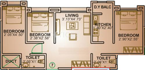 Naminath Khairunnisa Heights (2BHK+2T (918 sq ft) 918 sq ft)