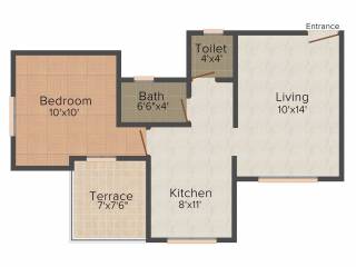 WS Developers Srushti Regency 1BHK+1T (578 sq ft)