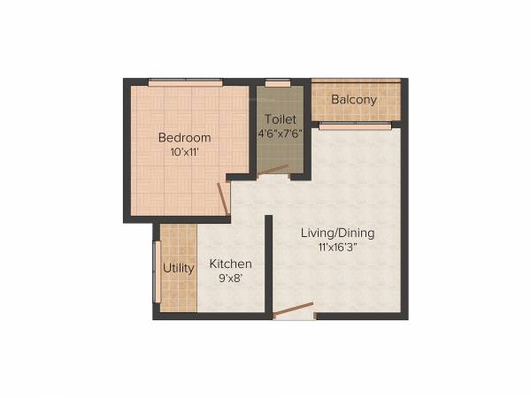 Jupiter Commanders Glory (1BHK+1T (550 sq ft) 550 sq ft)