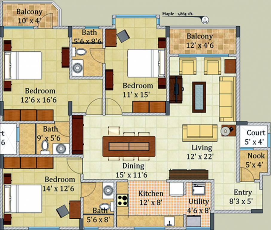  maple Floor Plan Floor Plan