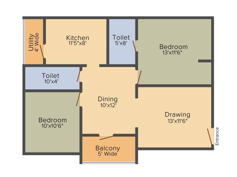 Shanta Landmark Towers (2BHK+2T (1,060 sq ft) 1060 sq ft)