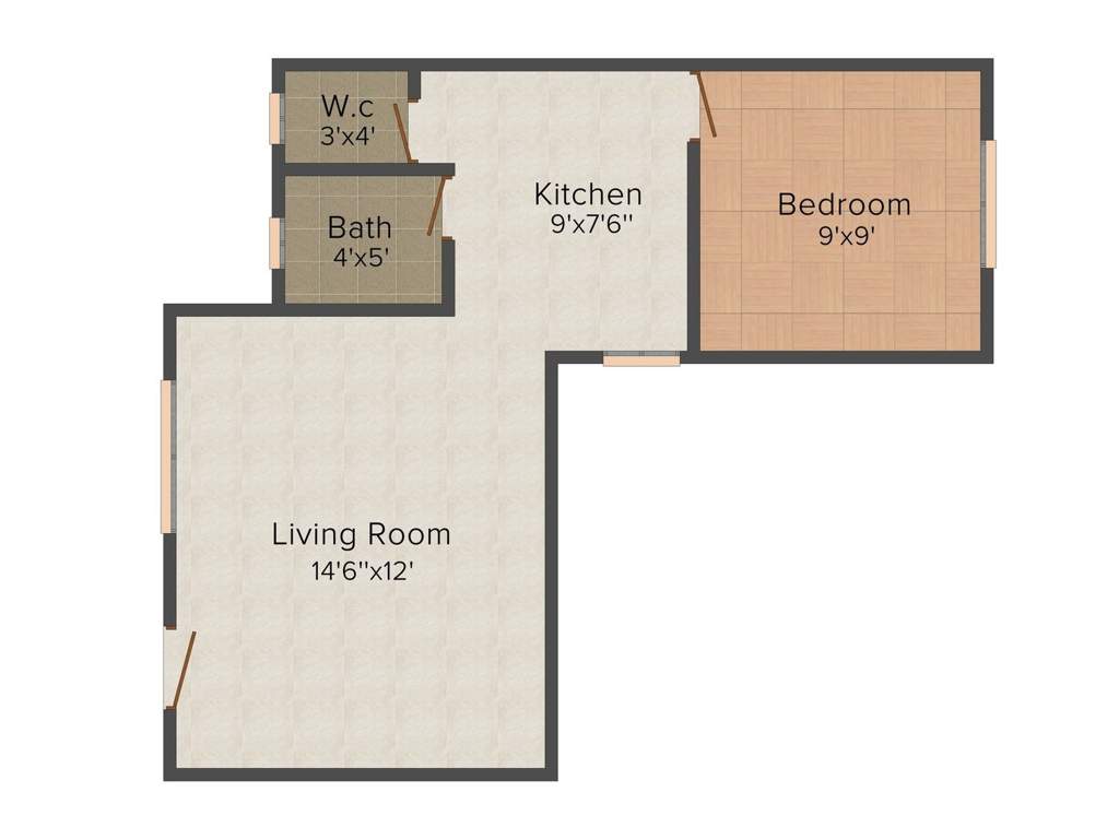 Dharti Park (1BHK+2T (505 sq ft) 505 sq ft)