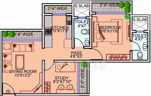 Kamala Pee Dee Society (2BHK+2T (451 sq ft) 451 sq ft)