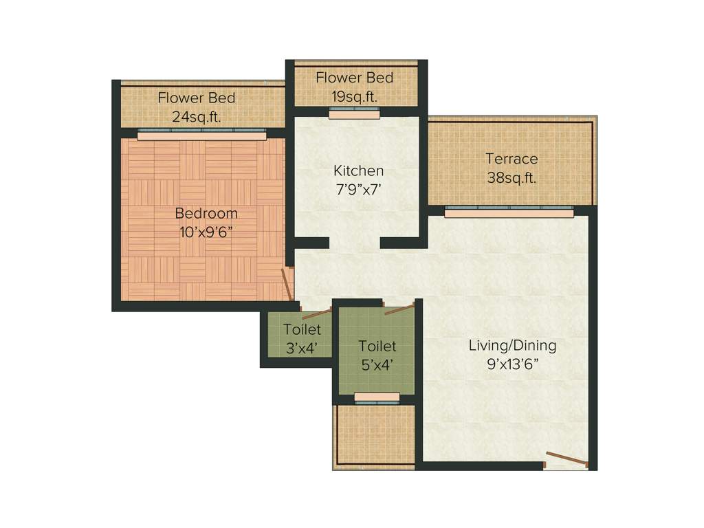 Shining Shining Marble Arch (1BHK+1T (625 sq ft) 625 sq ft)