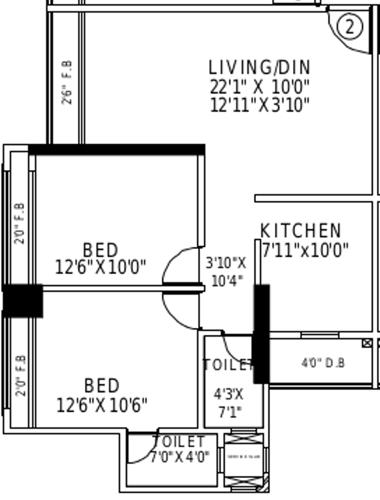 Agarwal Nimit Tower (2BHK+2T (1,120 sq ft) 1120 sq ft) Agarwal Nimit Tower (2BHK+2T (1,120 sq ft) 1120 sq ft)