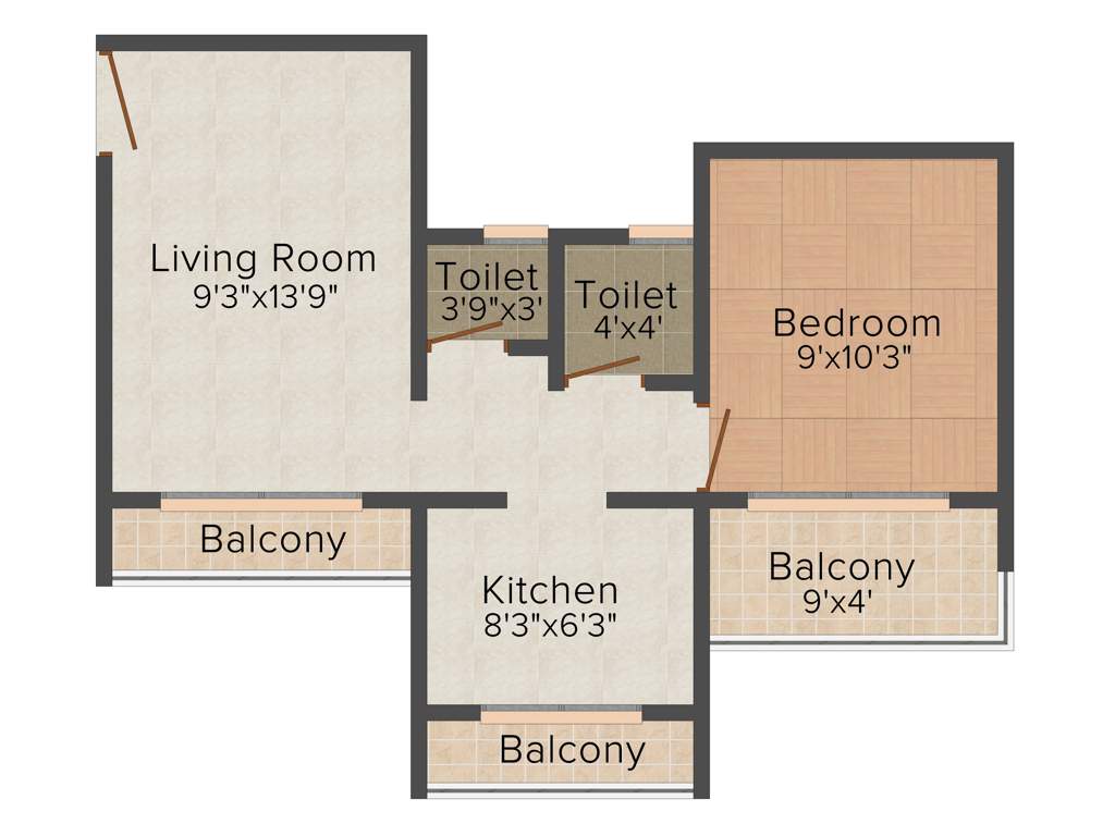 Gami Amar Harmony (1BHK+1T (738 sq ft) 738 sq ft)