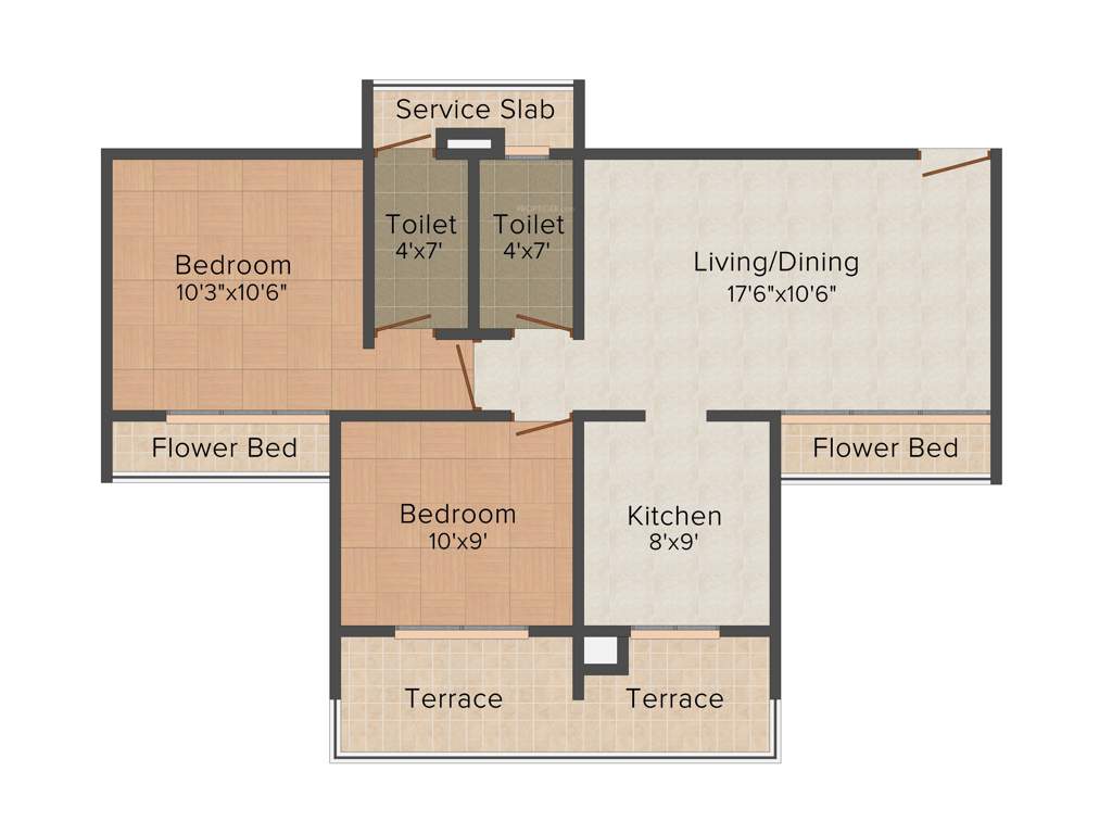 Gami Amar Harmony (2BHK+2T (1,125 sq ft) 1125 sq ft)