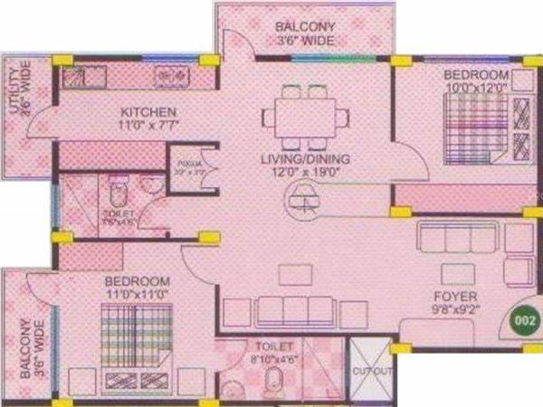 Nishitas Amma Srirama Residency (2BHK+2T (1,104 sq ft) Pooja Room 1104 sq ft) Nishitas Amma Srirama Residency (2BHK+2T (1,104 sq ft) Pooja Room 1104 sq ft)