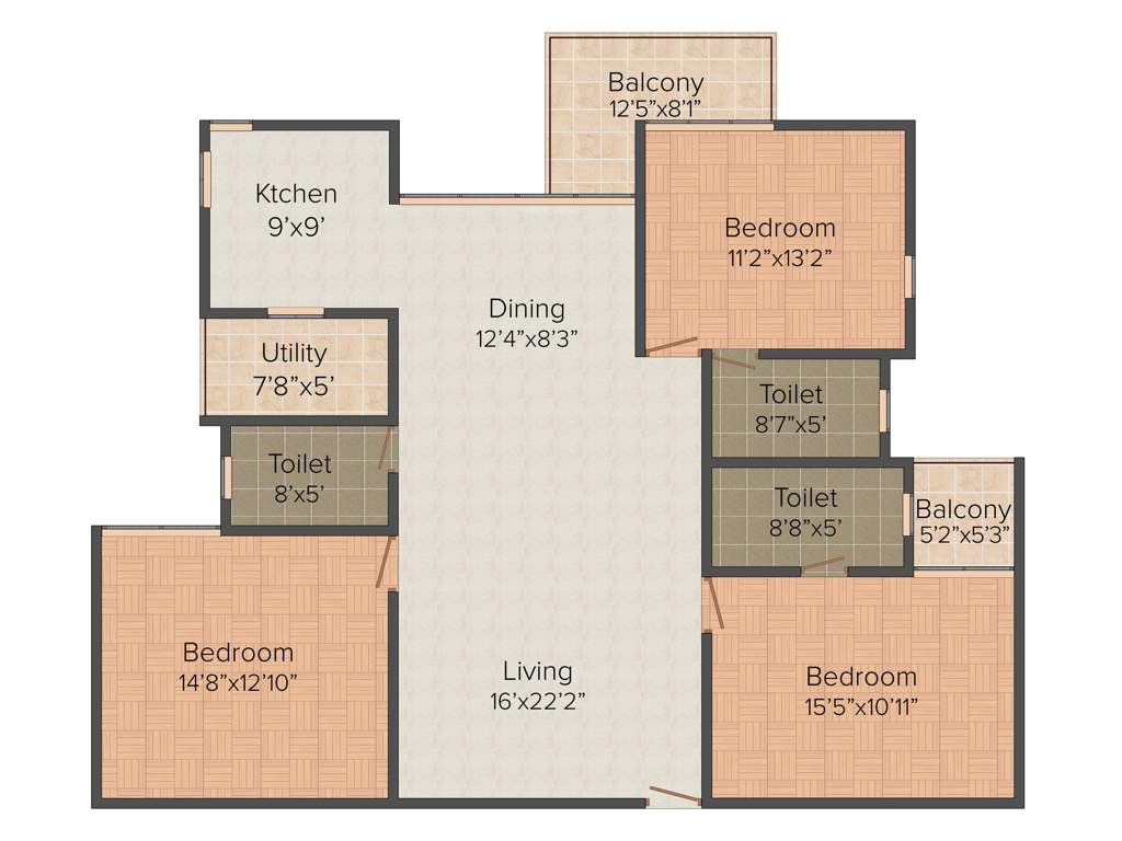Saket Callipolis (3BHK+3T (1,918 sq ft) 1918 sq ft)