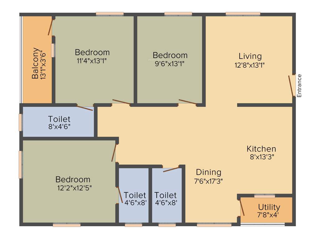 Divya Sree Shakti (3BHK+3T (1,560 sq ft) 1560 sq ft)