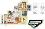 CoEvolve Placid (2BHK+2T (883 sq ft) 883 sq ft)