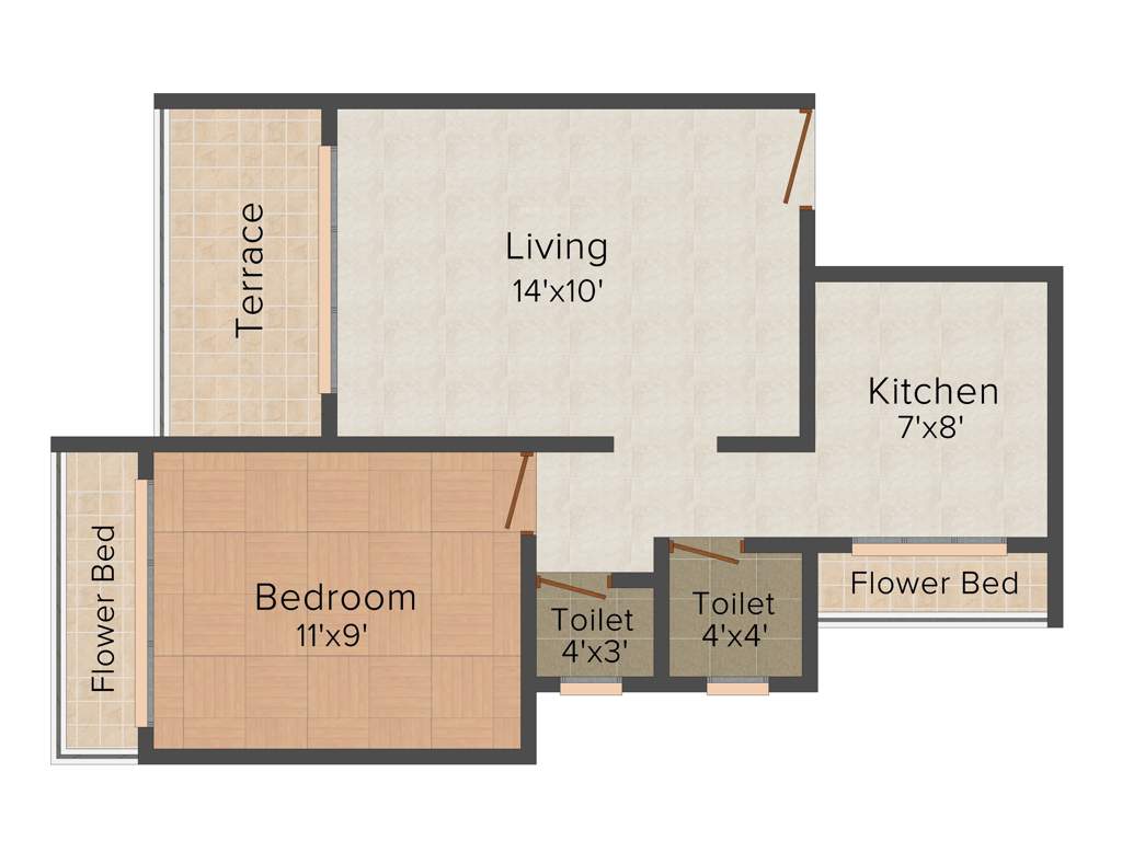 Reliable Balaji Shradha (1BHK+1T (670 sq ft) 670 sq ft)