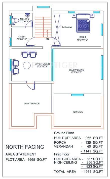 Anand Meadow Villas Phase I (3BHK+3T (1,964 sq ft)   Pooja Room 1964 sq ft)