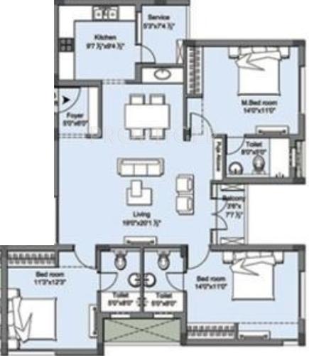 Newry Sheetala (3BHK+3T (1,461 sq ft) 1461 sq ft) Newry Sheetala (3BHK+3T (1,461 sq ft) 1461 sq ft)