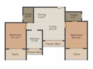 Tricity Pride (2BHK+2T (1,065 sq ft) 1065 sq ft)