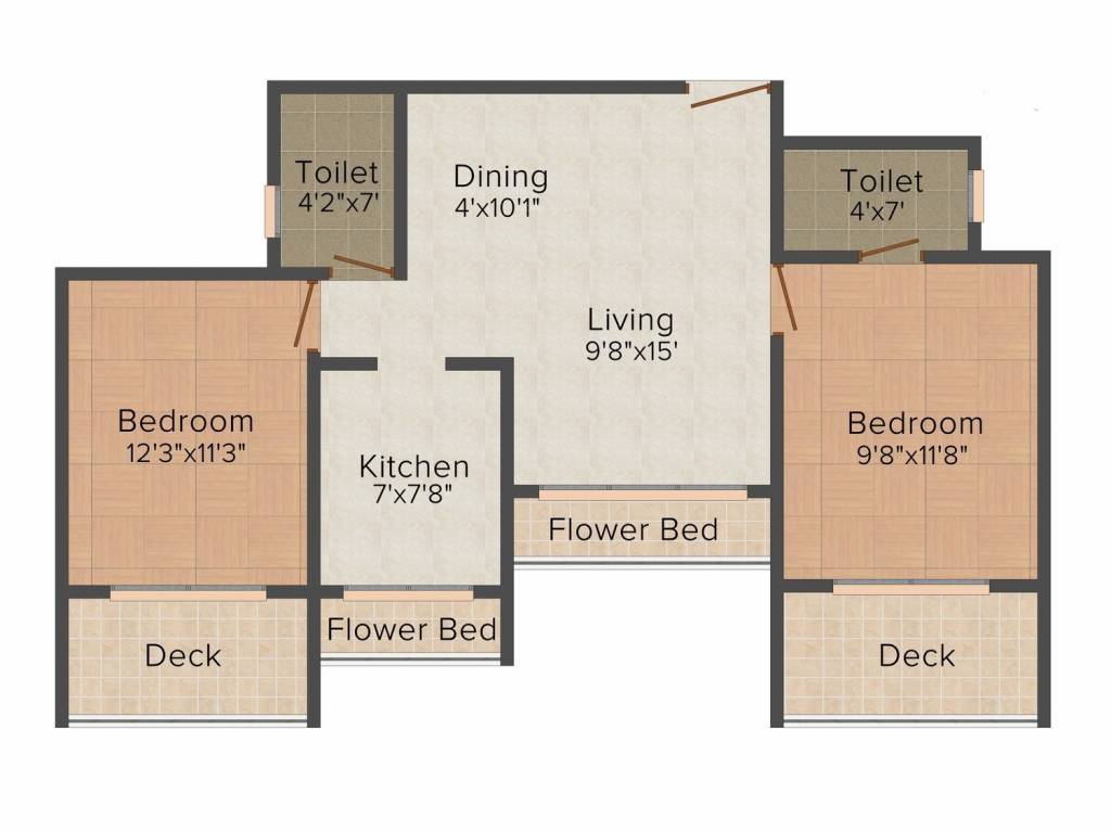 Tricity Pride (2BHK+2T (1,065 sq ft) 1065 sq ft)