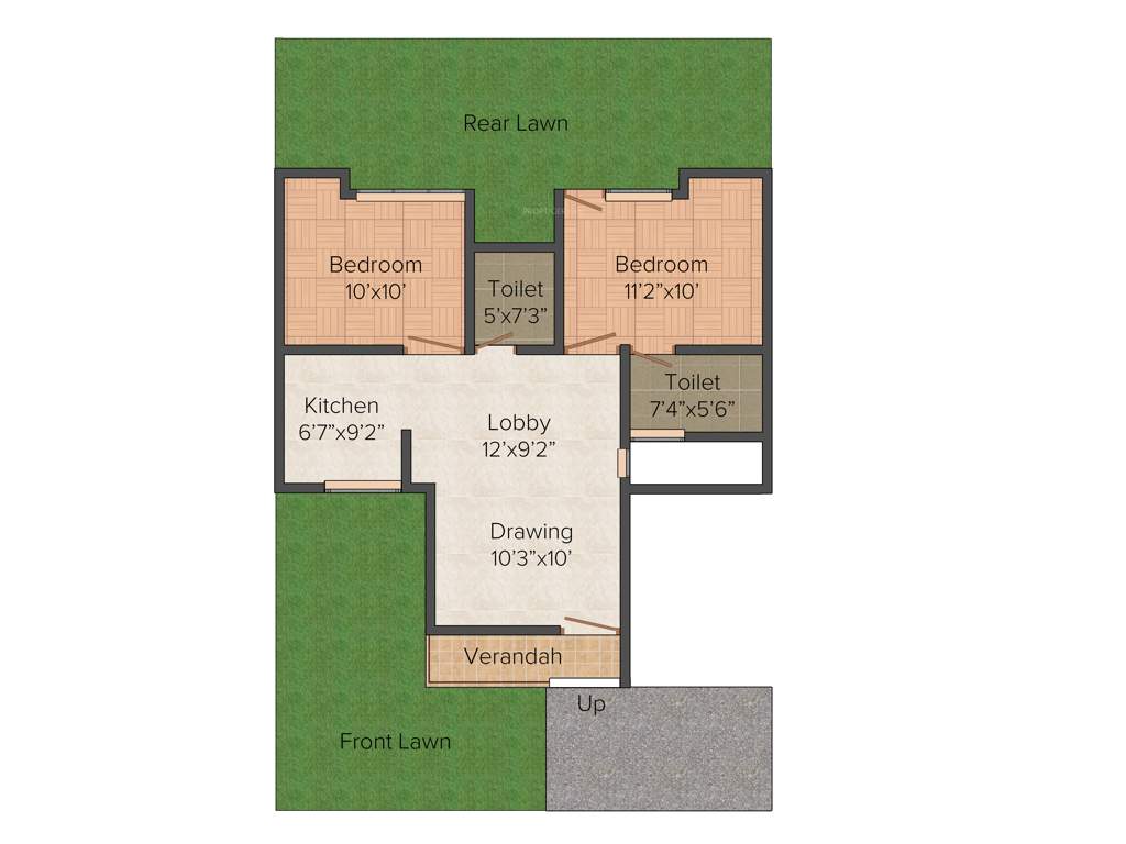 Adel Green World (2BHK+2T (850 sq ft) 850 sq ft)