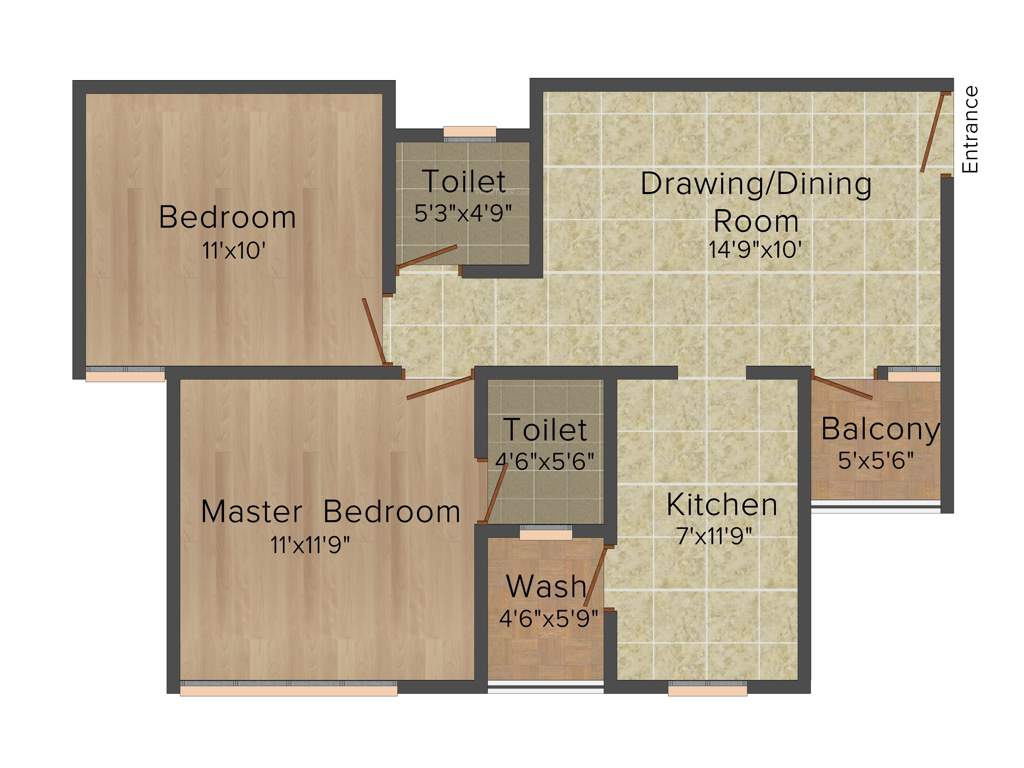 Galaxy Shubham Galaxy (2BHK+2T (873 sq ft) 873 sq ft)