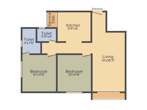 Vijay Vatika (2BHK+2T (1,025 sq ft) 1025 sq ft)