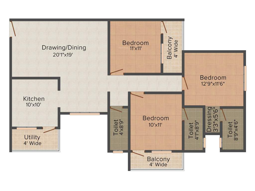Green Amans Imperial (3BHK+3T (1,700 sq ft) 1700 sq ft)