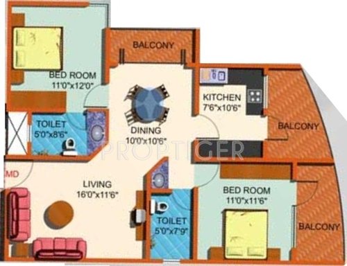 Srinivasa Ramanuja Enclave (2BHK+2T (1,200 sq ft) 1200 sq ft)