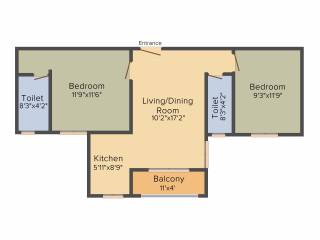 Ganguly 4 Sight Abode (2BHK+2T (1,088 sq ft) 1088 sq ft) Ganguly 4 Sight Abode (2BHK+2T (1,088 sq ft) 1088 sq ft)