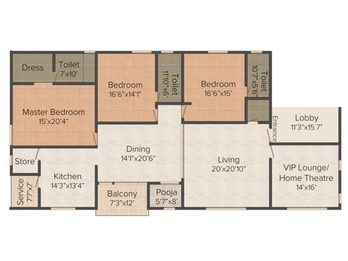Vamsiram Sharada Villa 3BHK+3T (3,466 sq ft)   Pooja Room