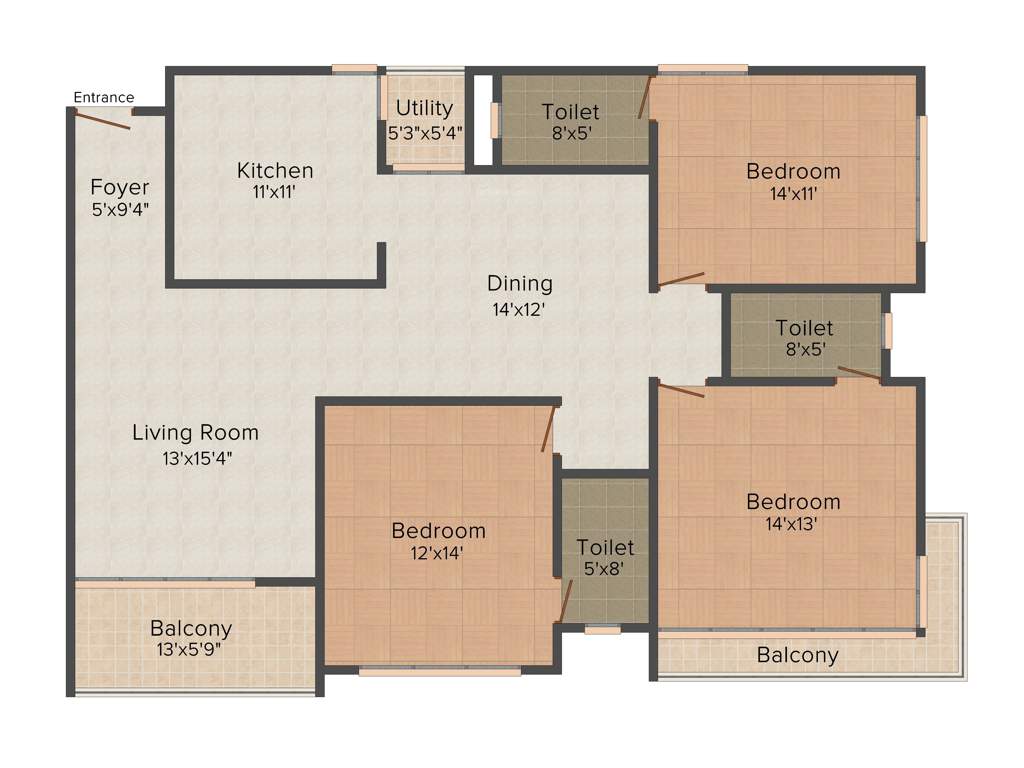Appaswamy Cerus (3BHK+3T (1,913 sq ft) 1913 sq ft)