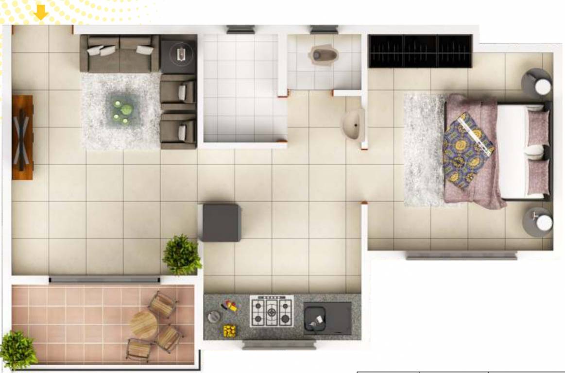 Jalan Aura City (1BHK+1T (538 sq ft) 538 sq ft)