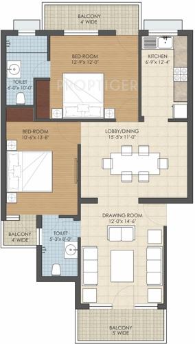 Landmark Golden Heights (2BHK+2T (1,128 sq ft) 1128 sq ft) Landmark Golden Heights (2BHK+2T (1,128 sq ft) 1128 sq ft)