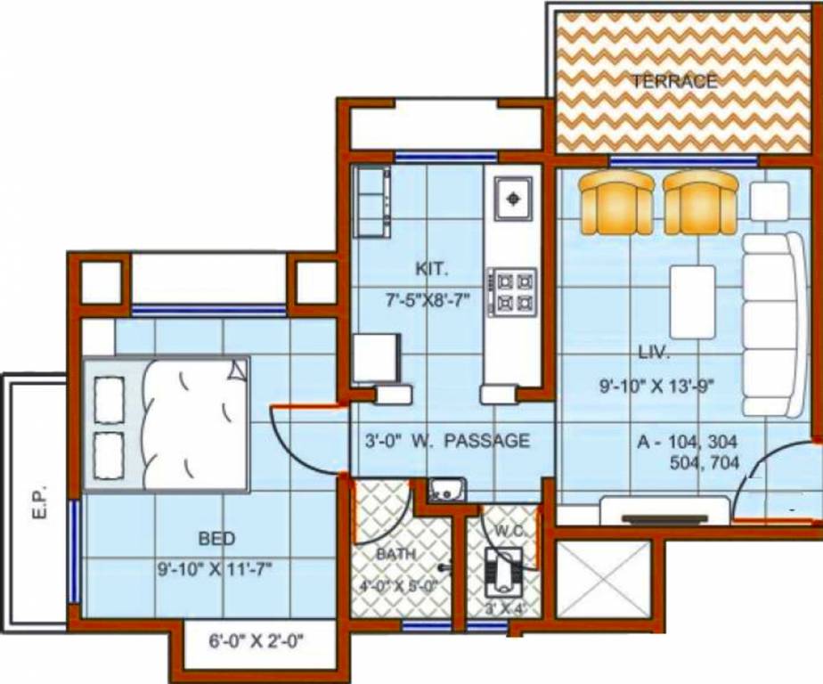 Charms Paradise (1BHK+1T (645 sq ft) 645 sq ft) Charms Paradise (1BHK+1T (645 sq ft) 645 sq ft)