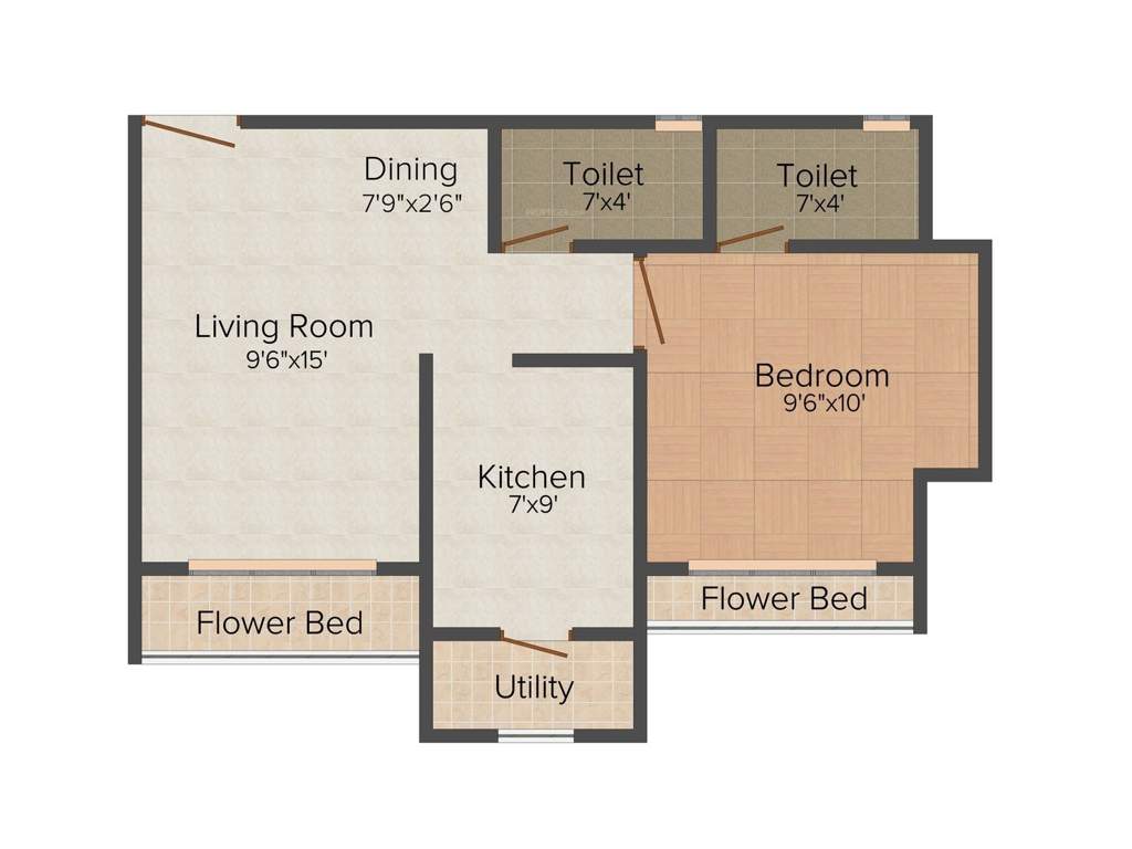 Raj G N Residency (1BHK+1T (681 sq ft) 681 sq ft)