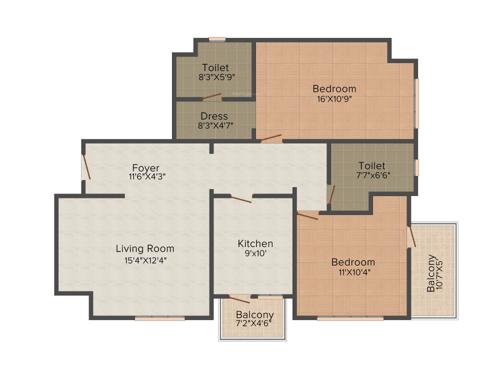 Emaar The Views (2BHK+2T (1,350 sq ft) 1350 sq ft) Emaar The Views (2BHK+2T (1,350 sq ft) 1350 sq ft)