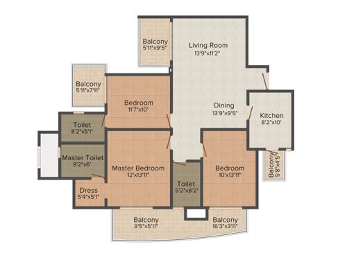 DLF The Primus (3BHK+3T (1,799 sq ft) 1799 sq ft) DLF The Primus (3BHK+3T (1,799 sq ft) 1799 sq ft)