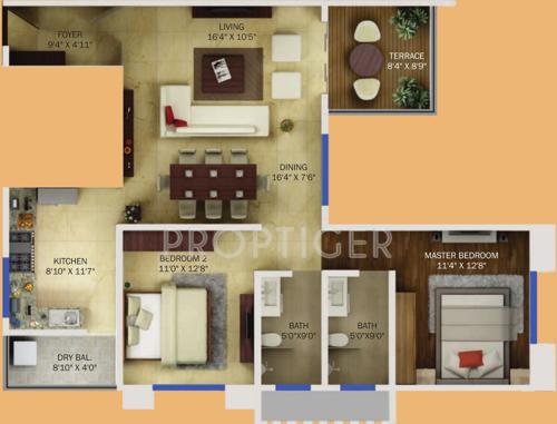 Karia Krish (2BHK+2T (1,280 sq ft) 1280 sq ft) Karia Krish (2BHK+2T (1,280 sq ft) 1280 sq ft)