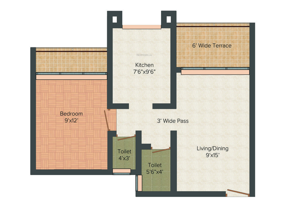 Triveni Triveni Flora (1BHK+1T (938 sq ft) 938 sq ft)