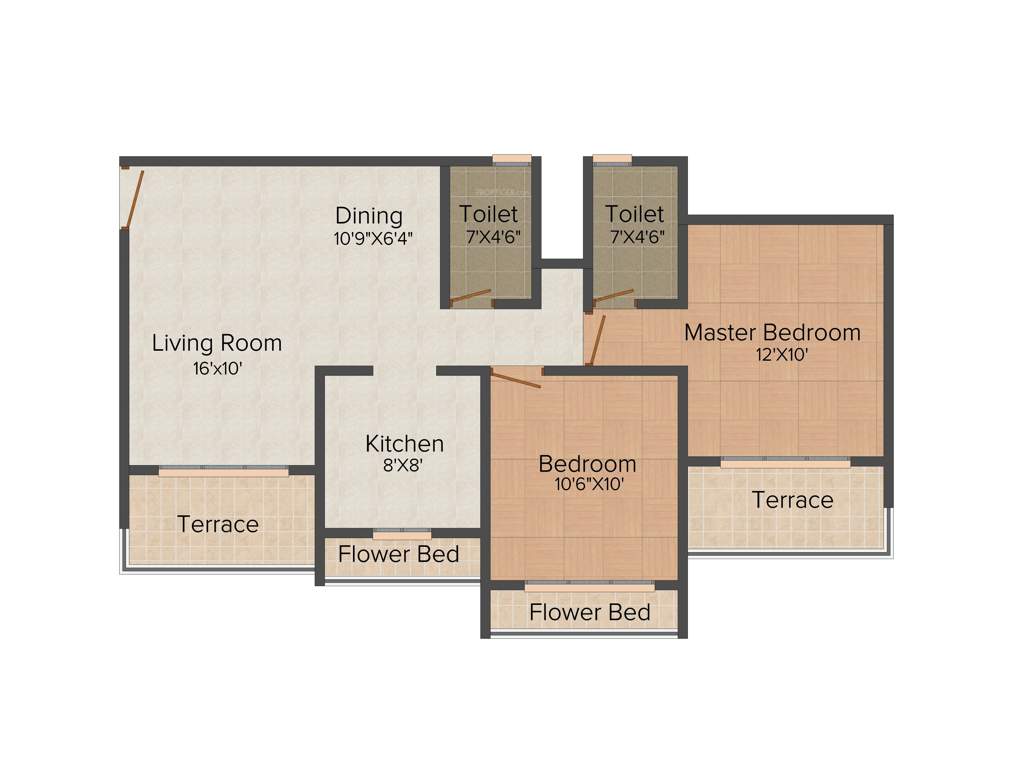 Rupa Suyash Park (2BHK+2T (1,075 sq ft) 1075 sq ft)