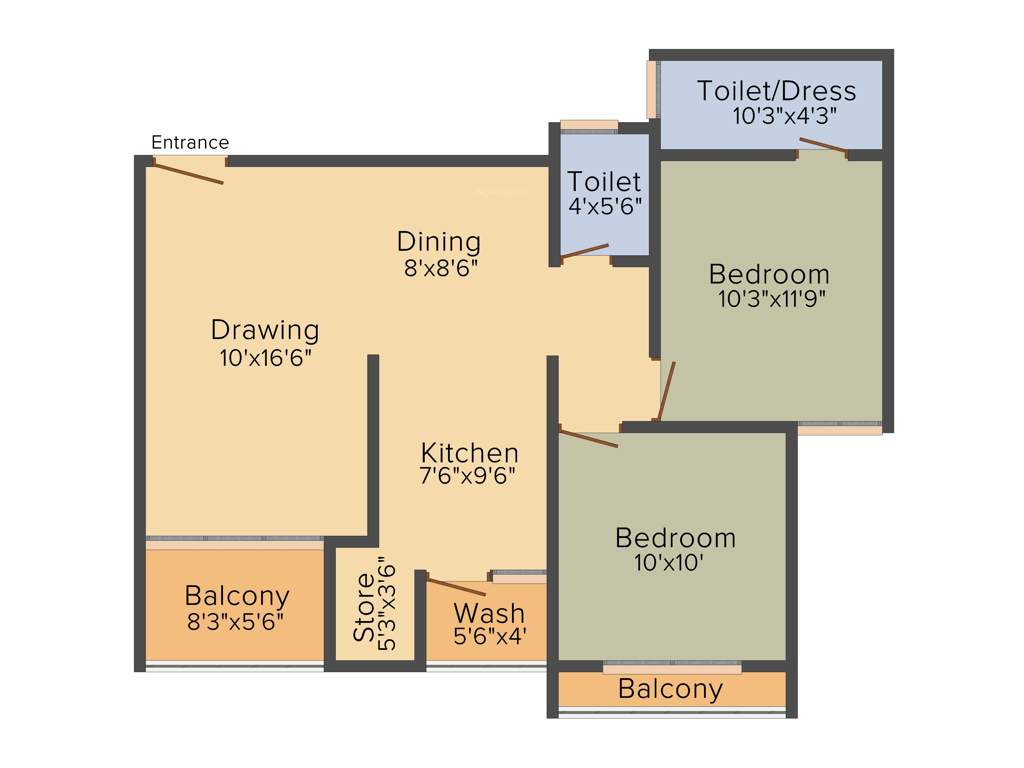 Sahajanand Oasis (2BHK+2T (1,152 sq ft) 1152 sq ft)