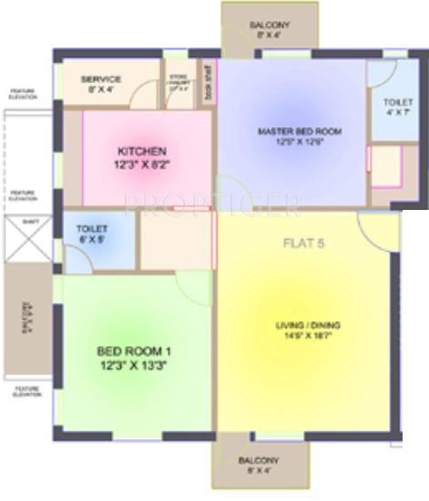 Ubiqon Shanthiniketan 2 (2BHK+2T (1,311 sq ft) 1311 sq ft)