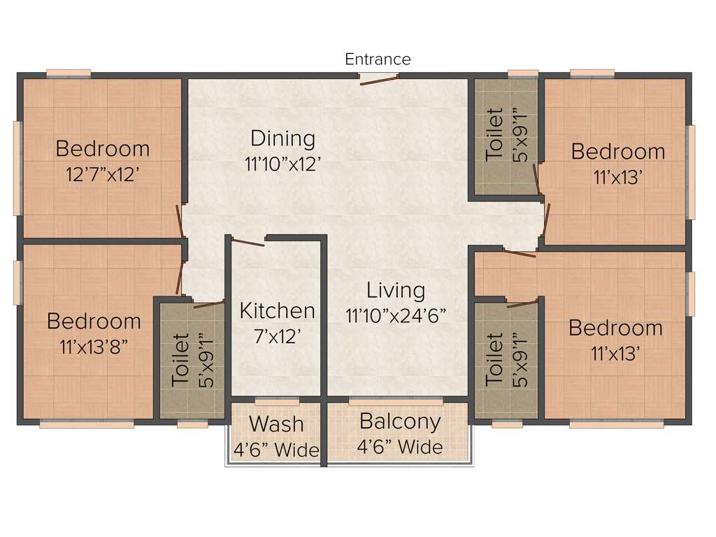 Jain Dream Palazzo (4BHK+3T (1,990 sq ft) 1990 sq ft)