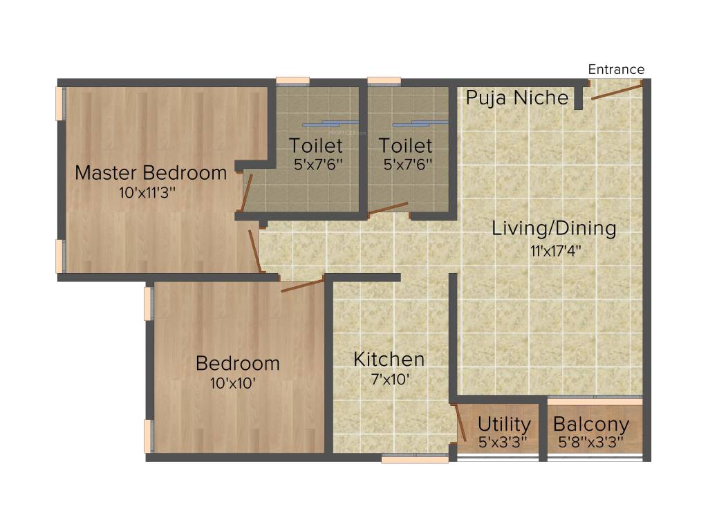 Unitech Ananda (2BHK+2T (960 sq ft) 960 sq ft) Unitech Ananda (2BHK+2T (960 sq ft) 960 sq ft)